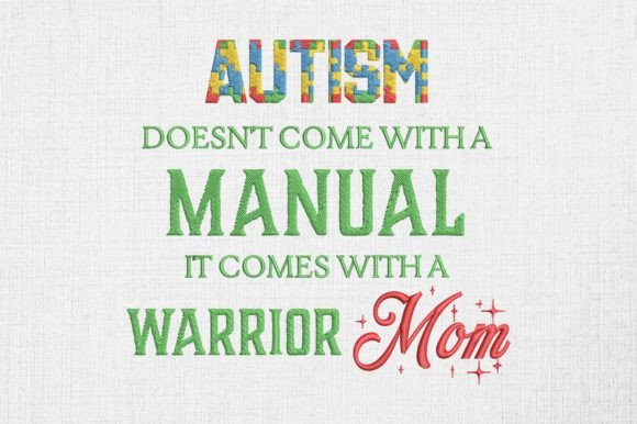 Autism Warrior Mom Embroidery Design Review