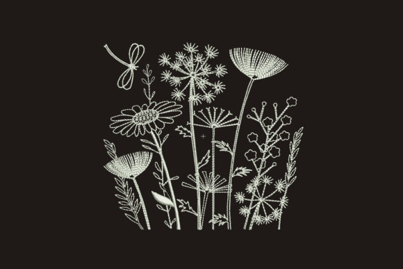 Flower Dandelion: Soft Embroidery Design for Custom Gifts