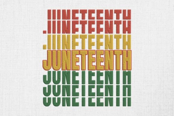 Juneteenth 1865 Black History Month Embroidery Review