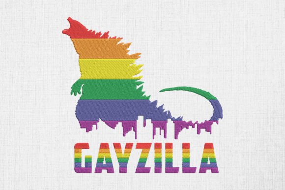 LGBTQ Rainbow Gayzilla Gay Pride Embroidery Review