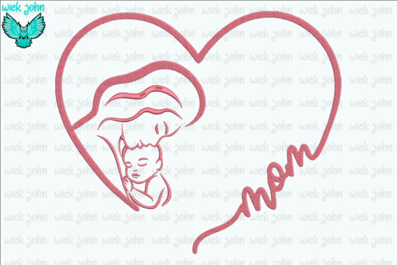 Mom and Baby Heart: An Embroidery Seller’s Review