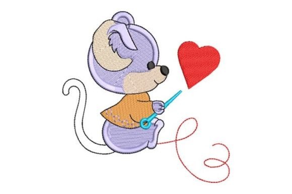 Mouse with Heart Embroidery Design Review for Seasonal Shops
